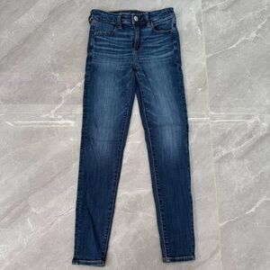 Women’s American Eagle Hi Rise Dark Wash Jegging Jeans Size 4 Regular